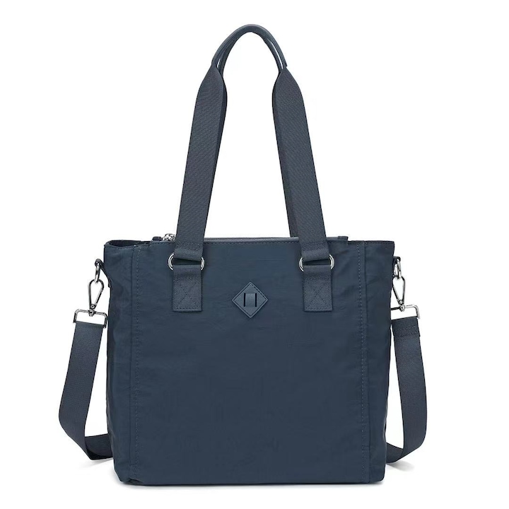 2024-es, lezser, kék nylon női cipzáras válltáska