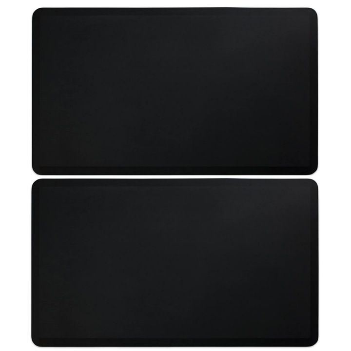 Комплект от 2 броя Гумени подложки за отцеждане на съдове, кафемашина, за кухненски плот с нехлъзгаща подложка, 30x40 см, Vanaxalife, черни
