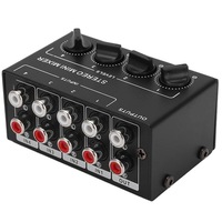 Mixer audio, RASK, 4 canale, Portabil, Negru