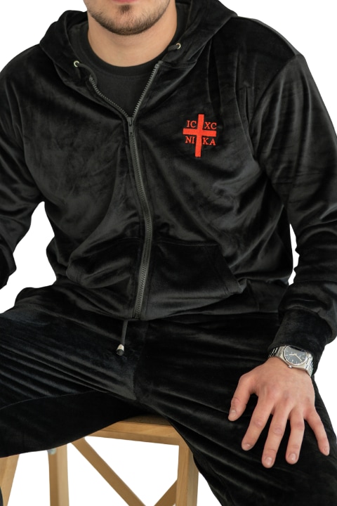 Trening Sacral Ortodox Catifea Neagra – Luxury -S