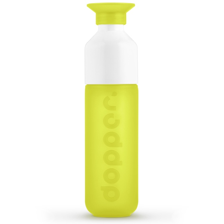 Бутилка за вода, Dopper Original - Seahorse Lime, за дейности сред природата, спорт, училище, 450 мл