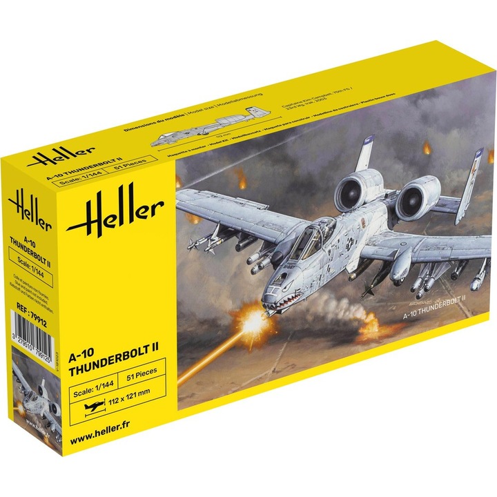 Kit Macheta Aeromodele de construit Heller A-10 Thunderbolt II 1:144 HELL 79912