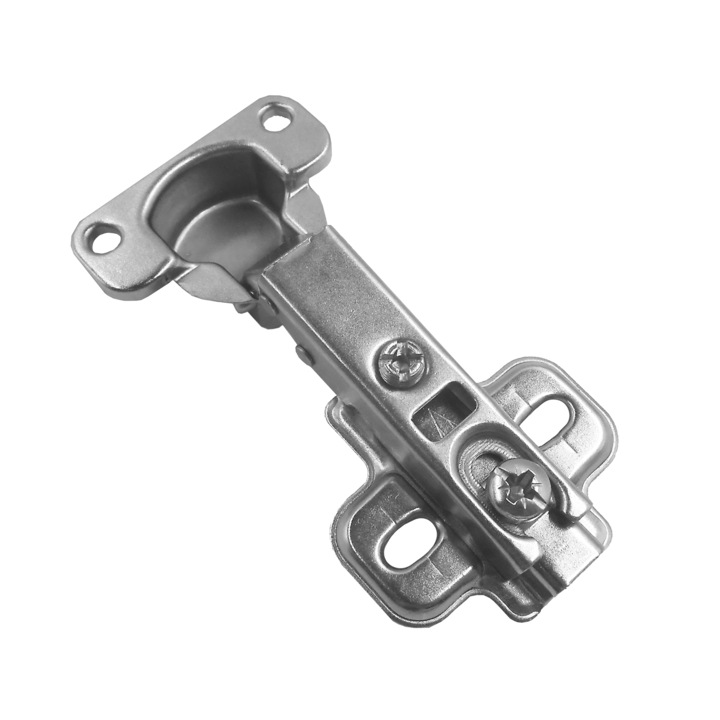 Balama aplicata cu placa 3D pentru usile dulapului, argintie