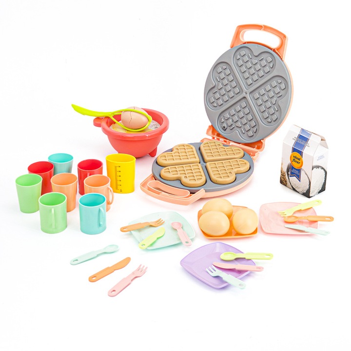 Szimulációs sütőjátékok gyerekeknek, fények és zene, kognitív képességek fejlesztése, 40 kiegészítő, környezetbarát anyag, sokszínű