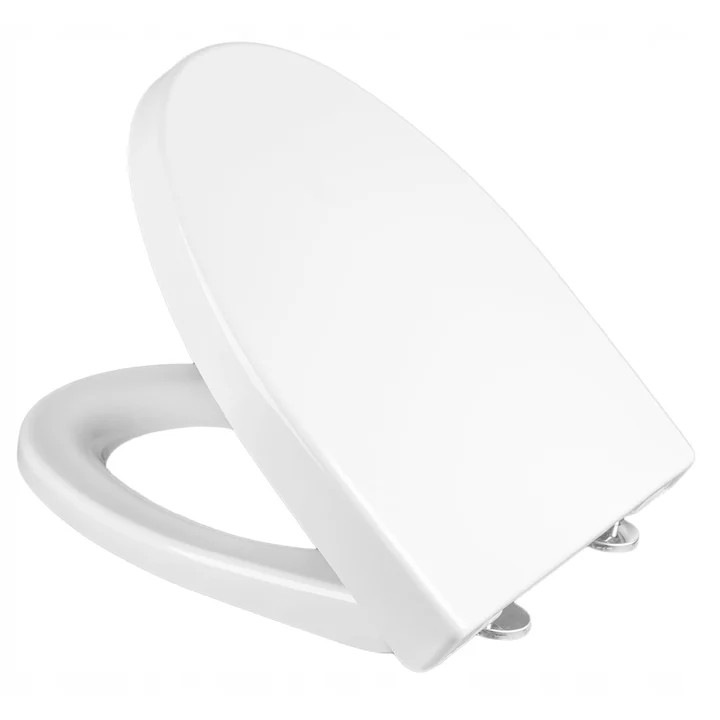 Capac WC, Mkw, Cersanit Parva, Material Duroplast, Forma Ovala, Strat Antibacterian, Mecanism Cu Inchidere Lenta, 41 cm x 35,6 cm x 15,5 cm, Alb