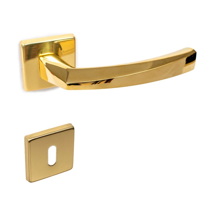 Maner usa model Diamond auriu lucios rozeta cheie patrata