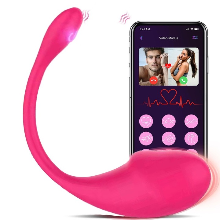 Távirányítós vibrátor, piros, kompakt, USB töltés