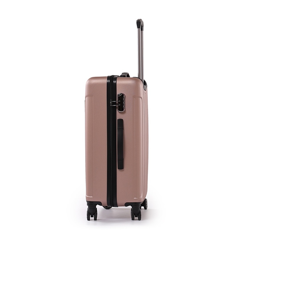 Troler Roz Troler HACHI, roz auriu, ABS, 35x23x56cm, cu compartimente interioare ...