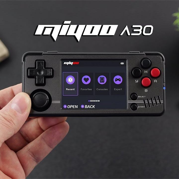 Consola retro portabila Miyoo A30 cu jocuri incluse, 4-core 1.5GHz