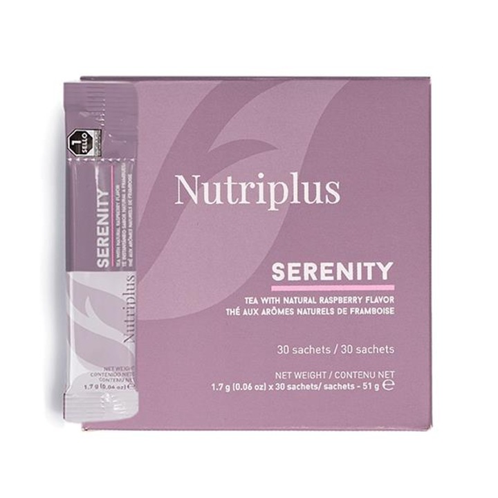 Ceai detoxifiere si slabire Serenity Nutriplus, Farmasi, aroma de zmeura, 30 pliculete