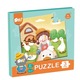Puzzle 3 in 1 la ferma KOMAZI®, 61 Piese, 3 ani+, Material: Hartie/Carton cu Magnet