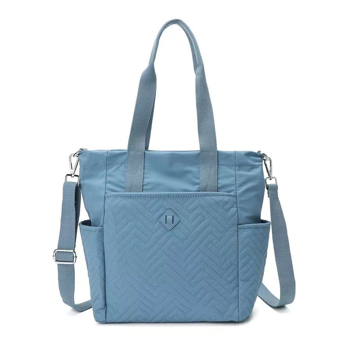 Kék alkalmi crossbody táska gyémánt mintával, nagy kapacitású, könnyű kivitel, nőknek