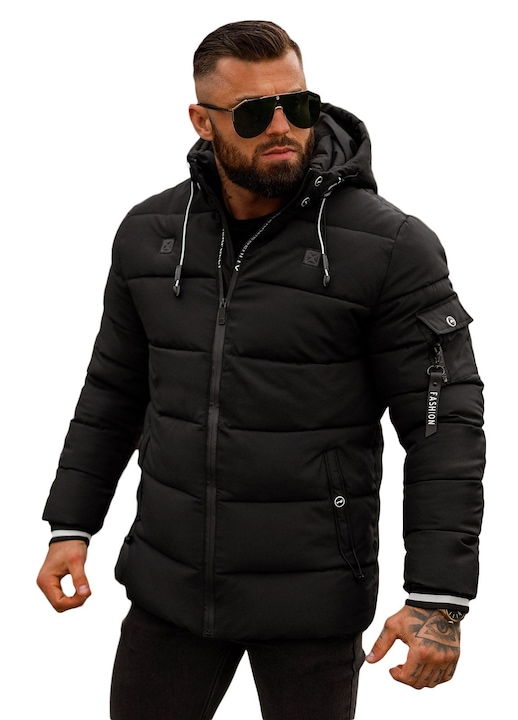 Férfi dzseki OZONEE JS/57M7502, Fekete