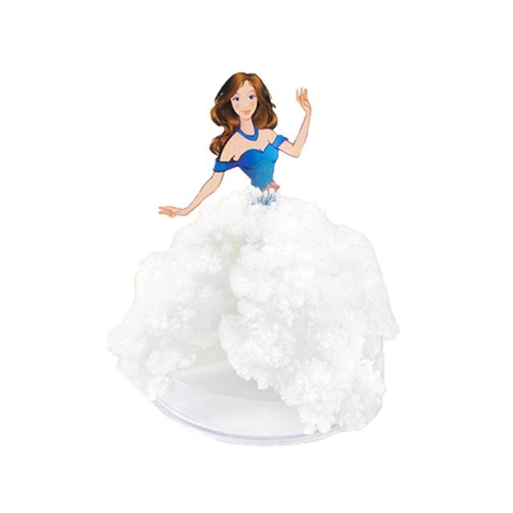 Arbore Magic DIY, Mini Arbore Magic, Model Printesa, Arbore cu cristale, Arbore care infloreste, Hartie care infloreste, Hartie, Alb, 23.5x18x2.6 cm