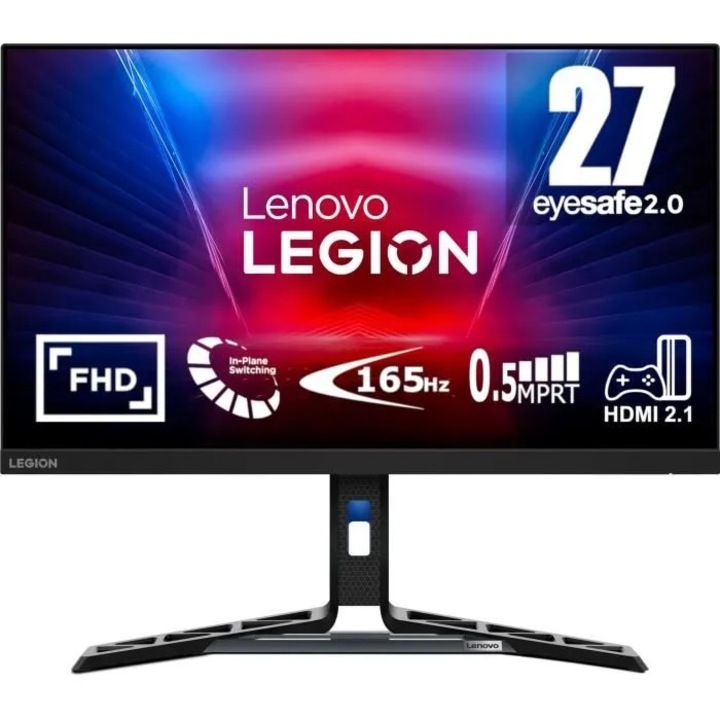 Gamer Monitor, LENOVO, Legion R27i-30, 27", IPS FHD 180 Hz (OD), 0,5 ms, HDMI 2.1, DP 1.4, FreeSync Premium, Ergonomikus