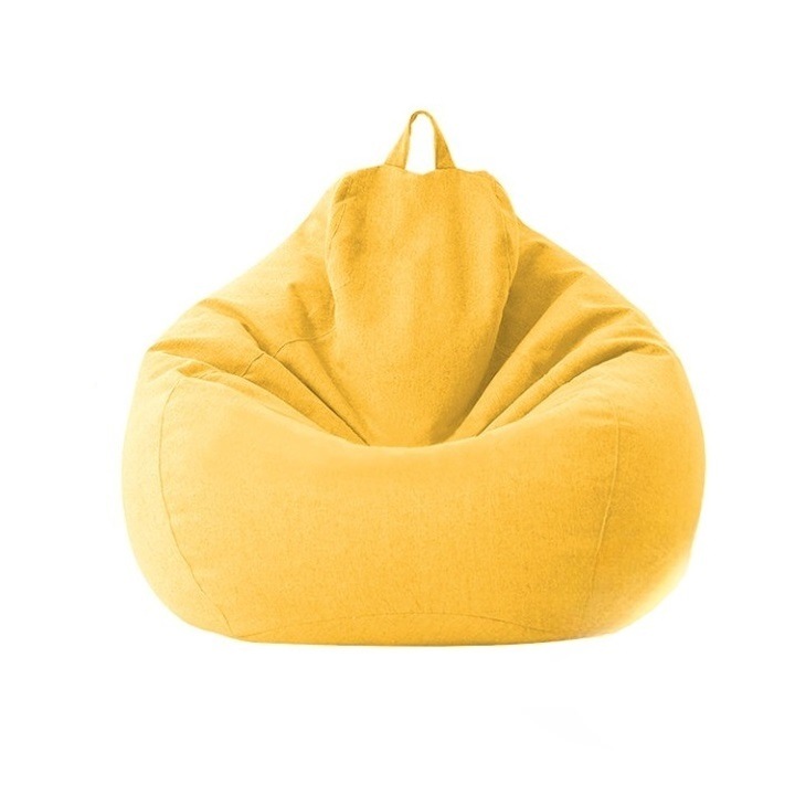 Husa pentru fotoliu tip sac, 80x90cm, nu contine umplutura, galben, eR D L