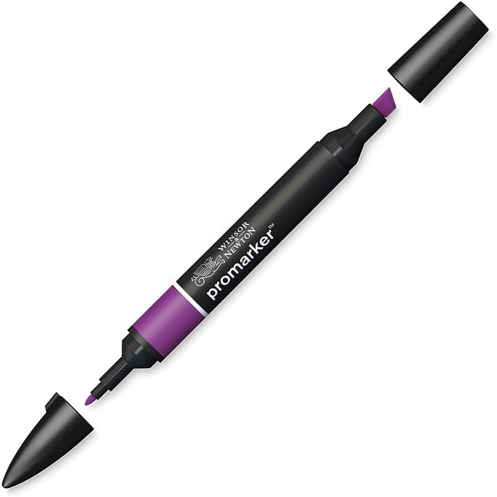Marker permanent Winsor & Newton, Plum, cu vârf ascuțit, set de markere profesionale