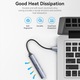 USB хъб, VENTION, 3xUSB 3.0/1xUSB 2.0, 4 в 1, Алуминий, 9.5x1.6x0.9 cm, Сив
