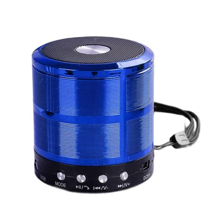 Boxa portabila Bluetooth, Wireless, Bass puternic, Subwoofer, Sunet Surround, waterproof, Argintie