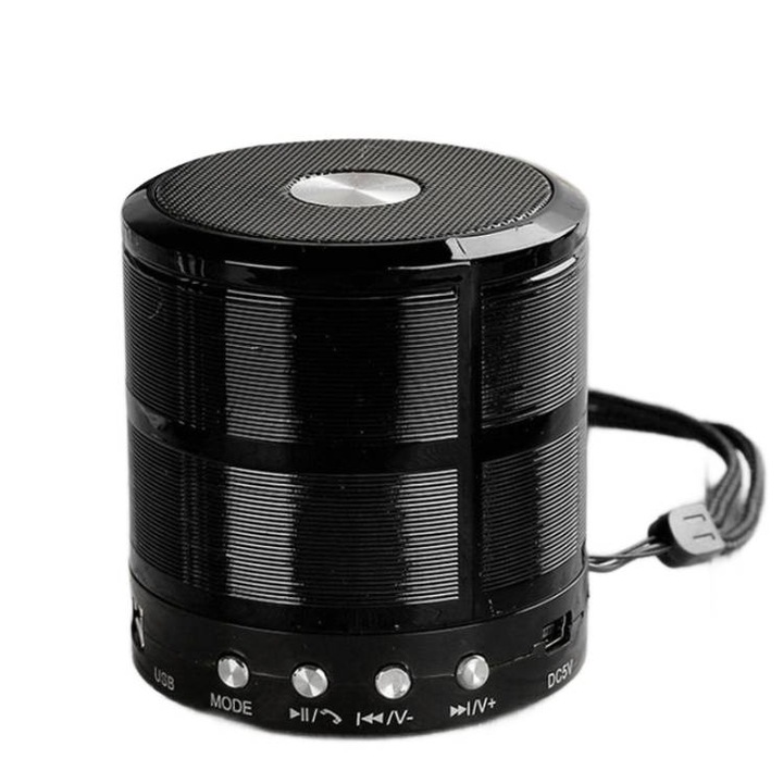 Boxa portabila T&G TG129, Hands-free cu microfon, Suport card TF FM, Negru