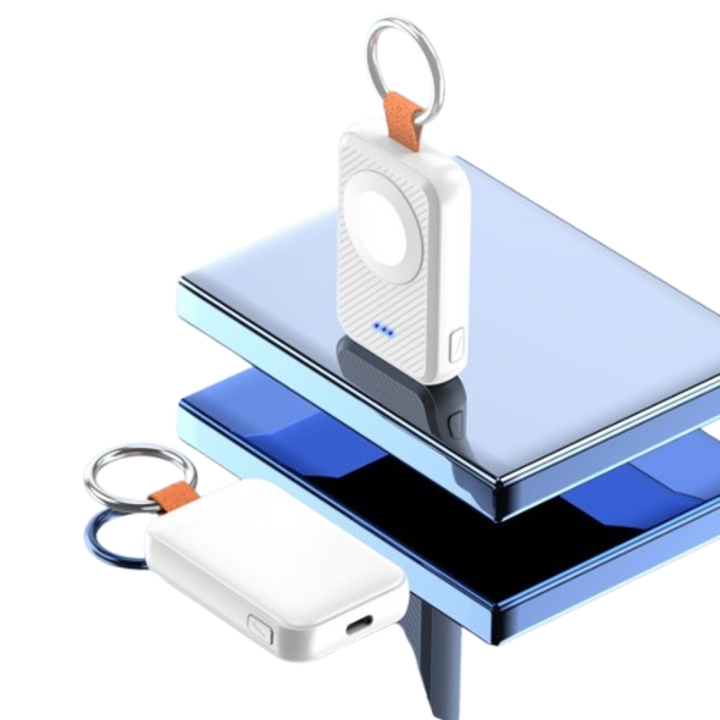 Banca de putere pentru smartwatch, magnetica, portabila, 2000mA, incarcare wireless, compacta, pentru Apple