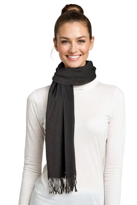 Fular dama uni 24, Gri, 180 x 70 cm