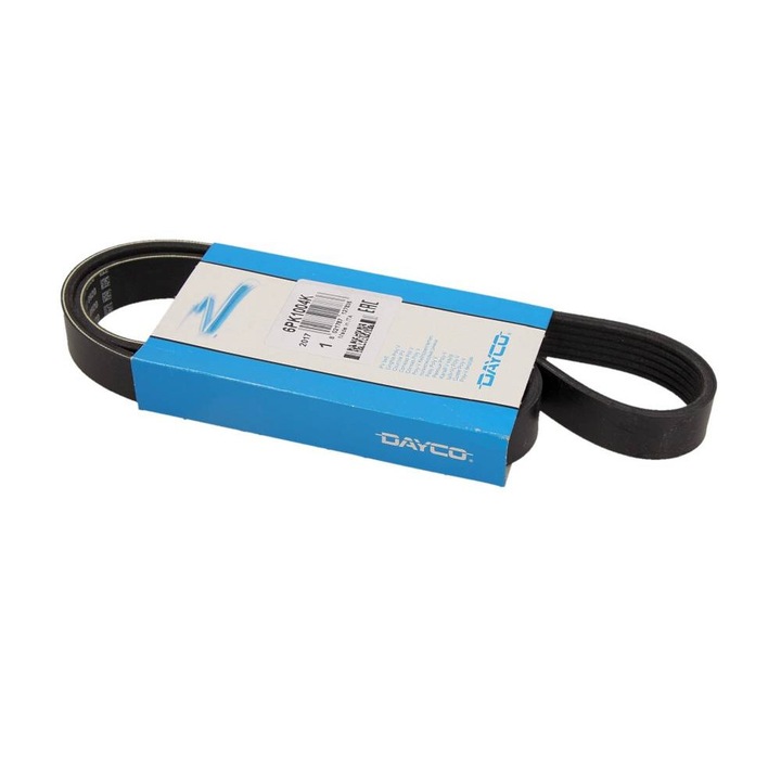 Többcsatornás öv, Dayco, gumi, fekete