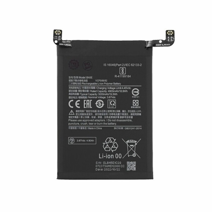 Xiaomi Redmi Note 11 Pro 5G / Note 11 Pro+ 5G akkumulátor, 5000 mAh - OEM BN5E (18715) - Fekete