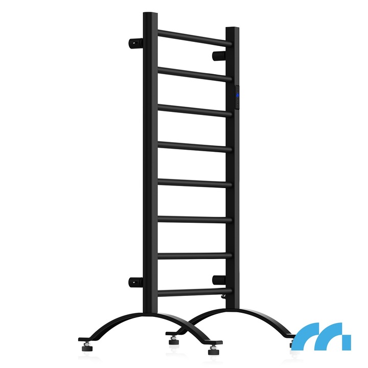 Радиатор за баня, Maltec, Bh200w-bl, Електрически сешоар, Мощност 200 w, Термостат 30-60°c, Таймер 1-8 часа, Водоустойчив IPX4, Черен