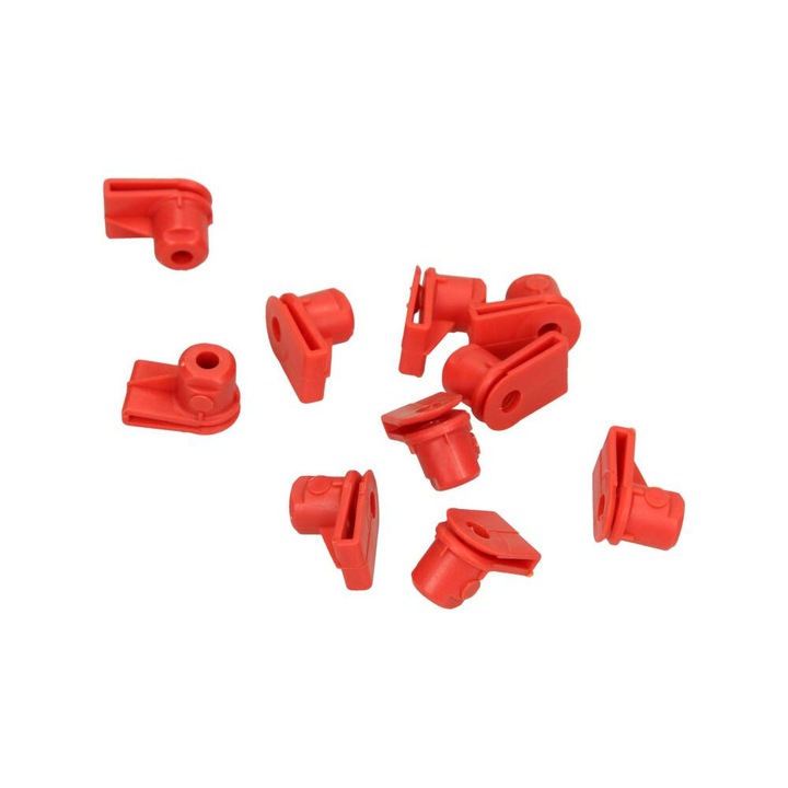 10 db-os lökhárítórögzítő kapocs készlet, Romix, OPEL/BMW-hez, piros
