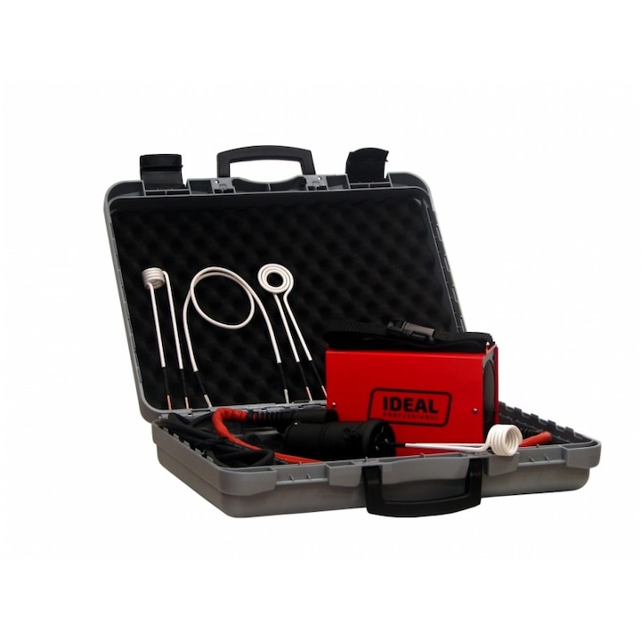 Inductor de incalzire prin inductie IDEAL 1.5, 1500W, 230V, cu accesorii, frecventa de lucru 25-60 kHz, IP21, negru/rosu