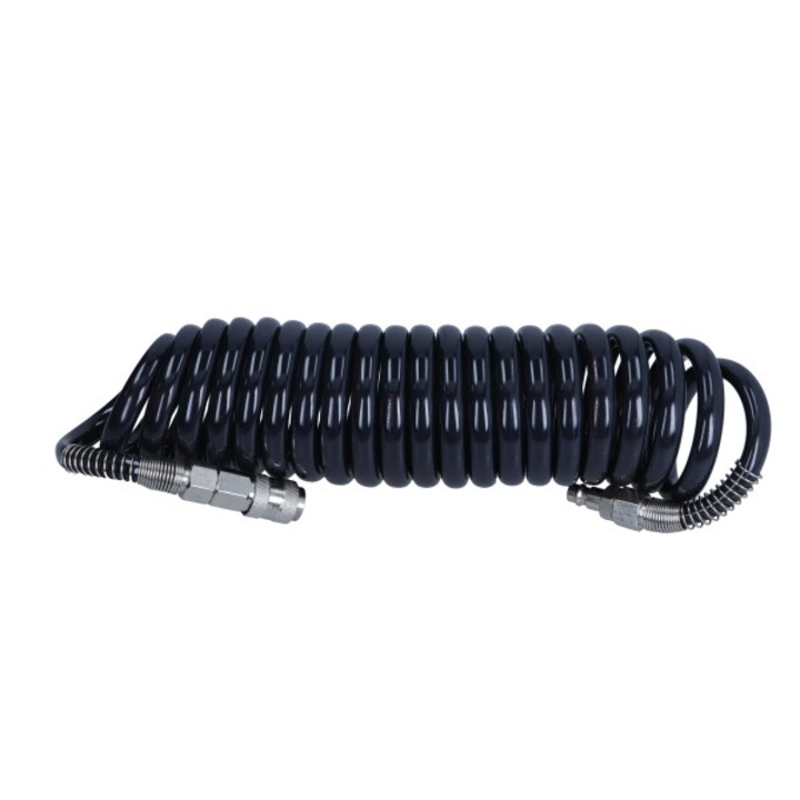 Conducta pneumatica spiralata ROOKS, 12x8mm, 15m, neagra, 12 bar