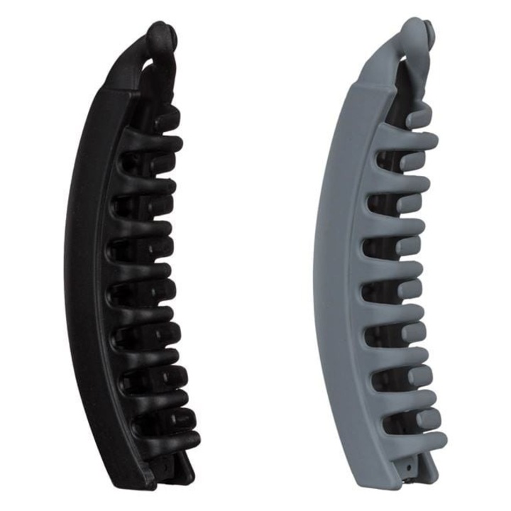 Antbro® 2 db szürke/fekete 12.5 cm-es banán hajcsat készlet