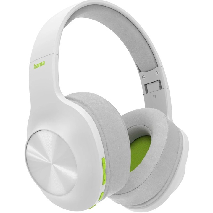 Hama Spirit Calypso II fejhallgató, Over-Ear, Bluetooth, többpontos, mélyhangkiemelés, összecsukható, mikrofon, fehér