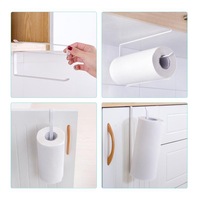 Suport rola de hartie si prosop, pentru usa dulap sau etajera, 26*10,8 cm, Alb