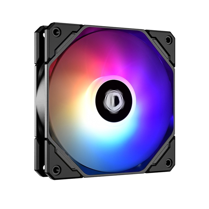 Вентилатор ID-Cooling TF-12025 Pro Reverse 120 мм черен, aRGB осветление, 4-пинов PWM конектор, черен