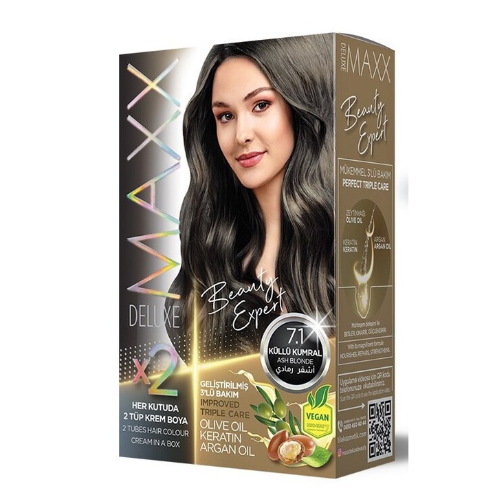 Vopsea de par, Maxx Deluxe, 7.1 Ash Blonde
