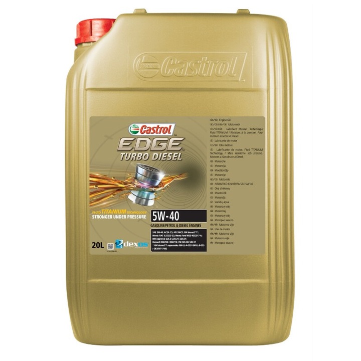 Моторно масло Castrol 5W40 20L Edge Turbo Diesel Titanium, C3, SN/CF