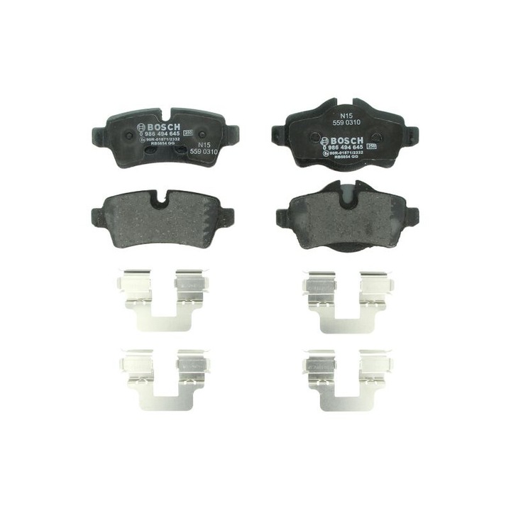 BOSCH hátsó fékbetét készlet, kompatibilis a Mini R56, R57, R58, R59, Clubman R55, Clubvan R55 modellekkel