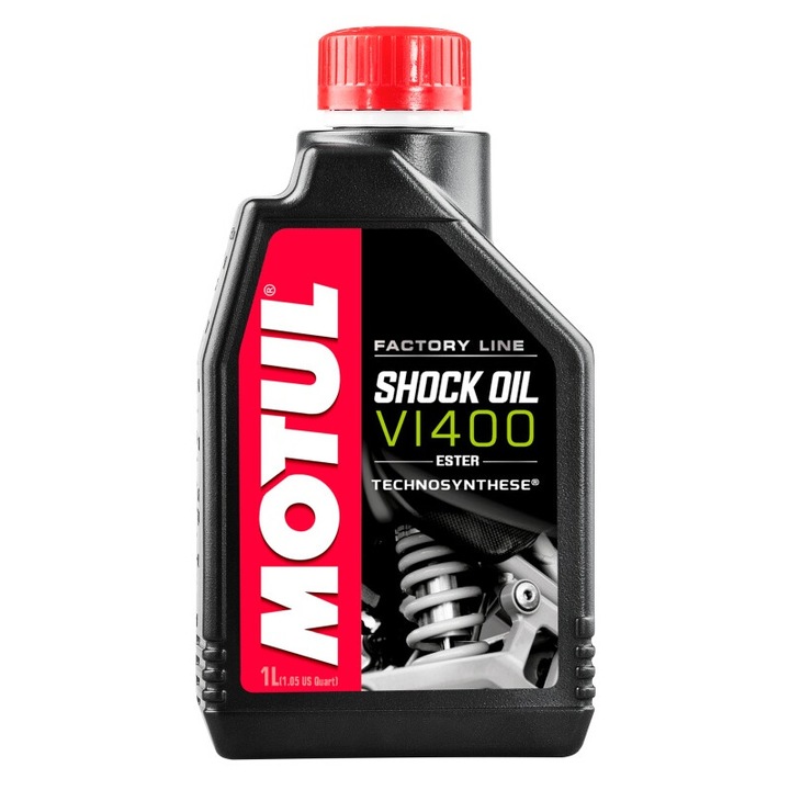 Масло, MOTUL SHOCK OIL FACTORY LINE 1L, синтетично, вискозитет 400, за амортисьори, мотоциклети