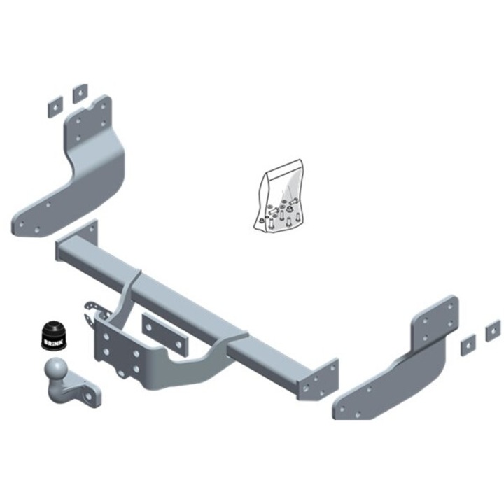 Система за теглене BRINK, теглич за FORD TOURNEO CUSTOM AUTOBUS 12, с кабелен комплект в комплекта