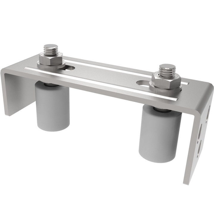 Set de ghidaje superioare pentru porti culisante 145X57mm D30 Zamak