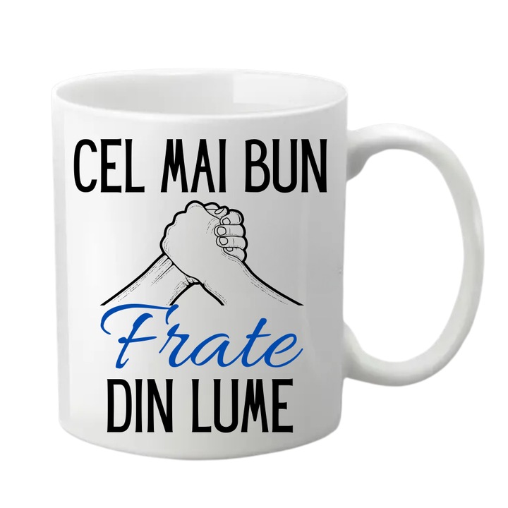 Cana personalizata - Cel mai bun Frate dun lume, alba, 330 ml