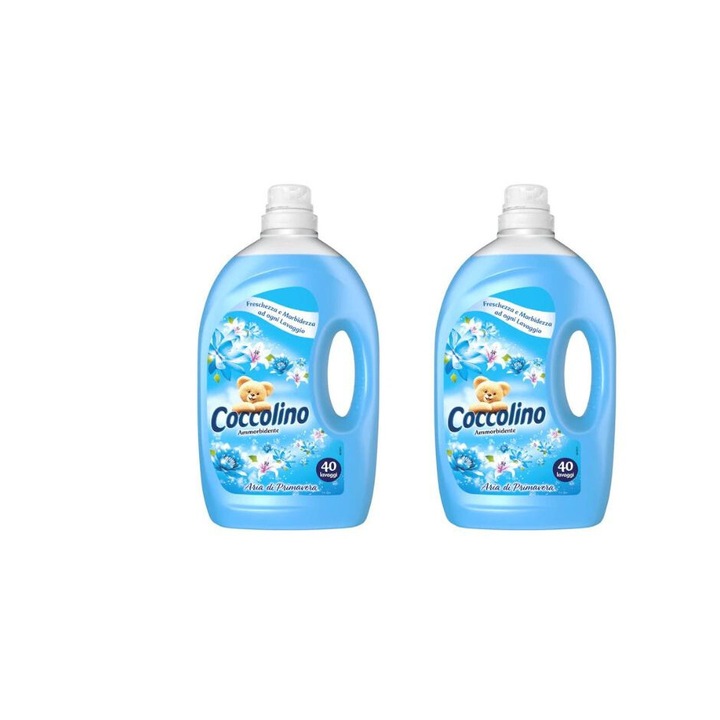 Set 2X Balsam de rufe Coccolino Aer de Primavara 3l, 40 spalari