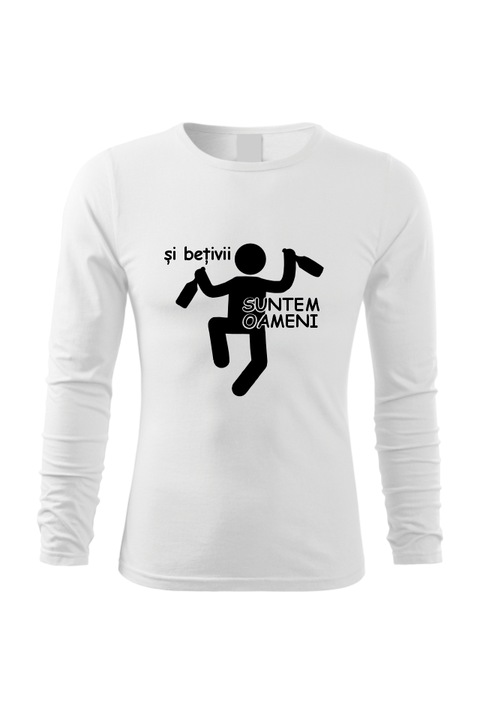 Bluza cu maneca lunga, Si betivii suntem oameni, Alb