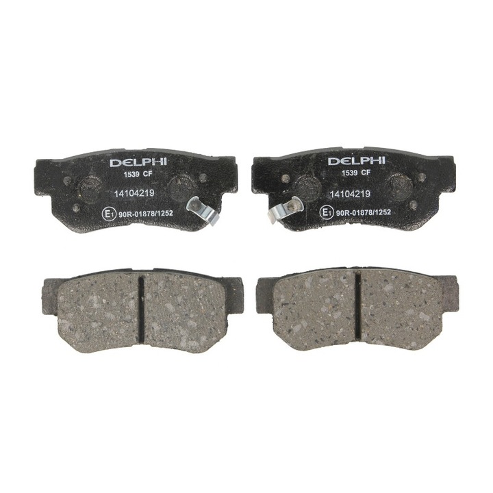 DELPHI hátsó fékbetét készlet, kompatibilis Hyundai Elantra IV, Getz, Grandeur, Highway, Matrix, Santa Fe I, Sonata III, Sonata IV, Sonata V, Trajet, Trajet/minivan, Tucson, Tucson/suv