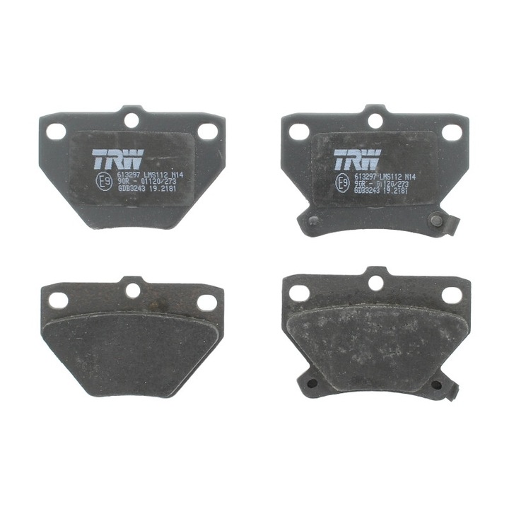 TRW hátsó fékbetét készlet, Toyota Camry, Celica, Corolla, Corolla Verso, Prius, Vios / Soluna Vios, Yaris, Yaris Verso kompatibilis
