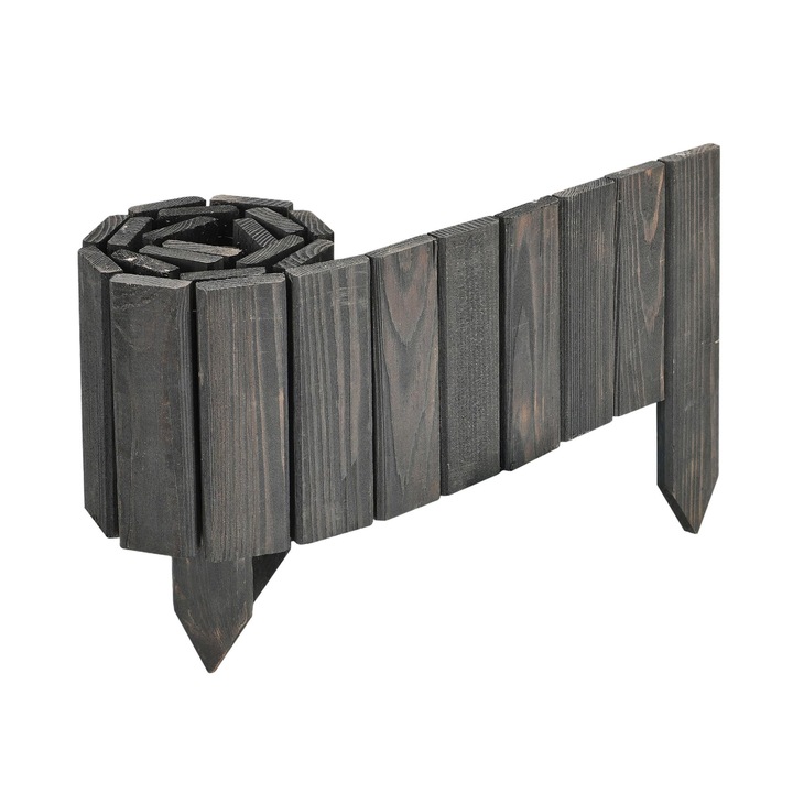 Fa palánk, Kotarbau, 15x110cm, antracit, kertbe, egyszerű telepítés