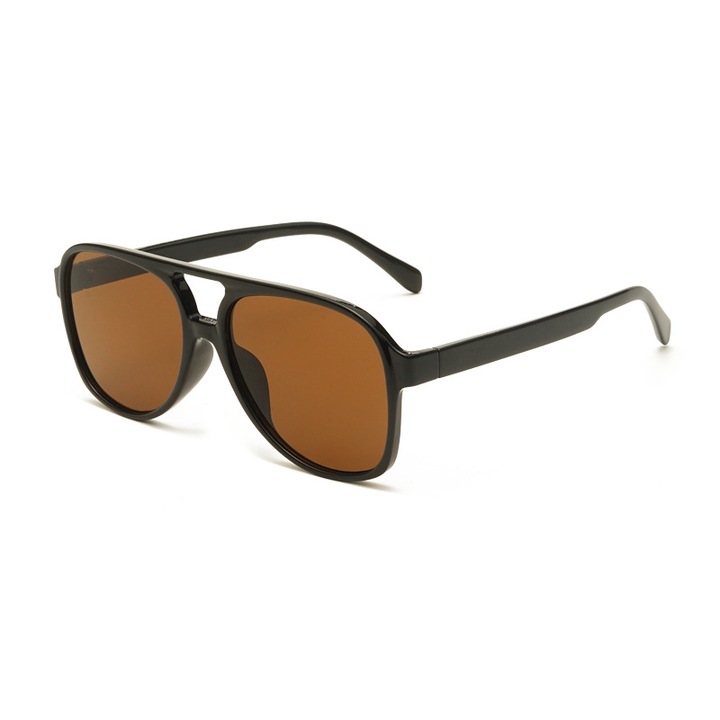 Ochelari de soare tip aviator QttvbTna, polarizati, protectie UV, 15.1x5.1x4cm