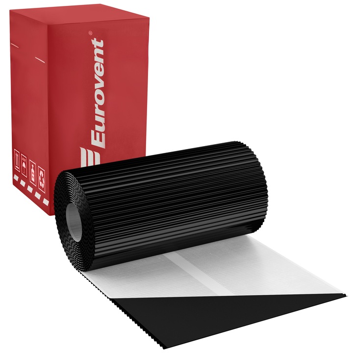 Banda etansare cos fum, 300 mm x 5 m, RAL 9005, aluminiu, Eurovent Flex Standard